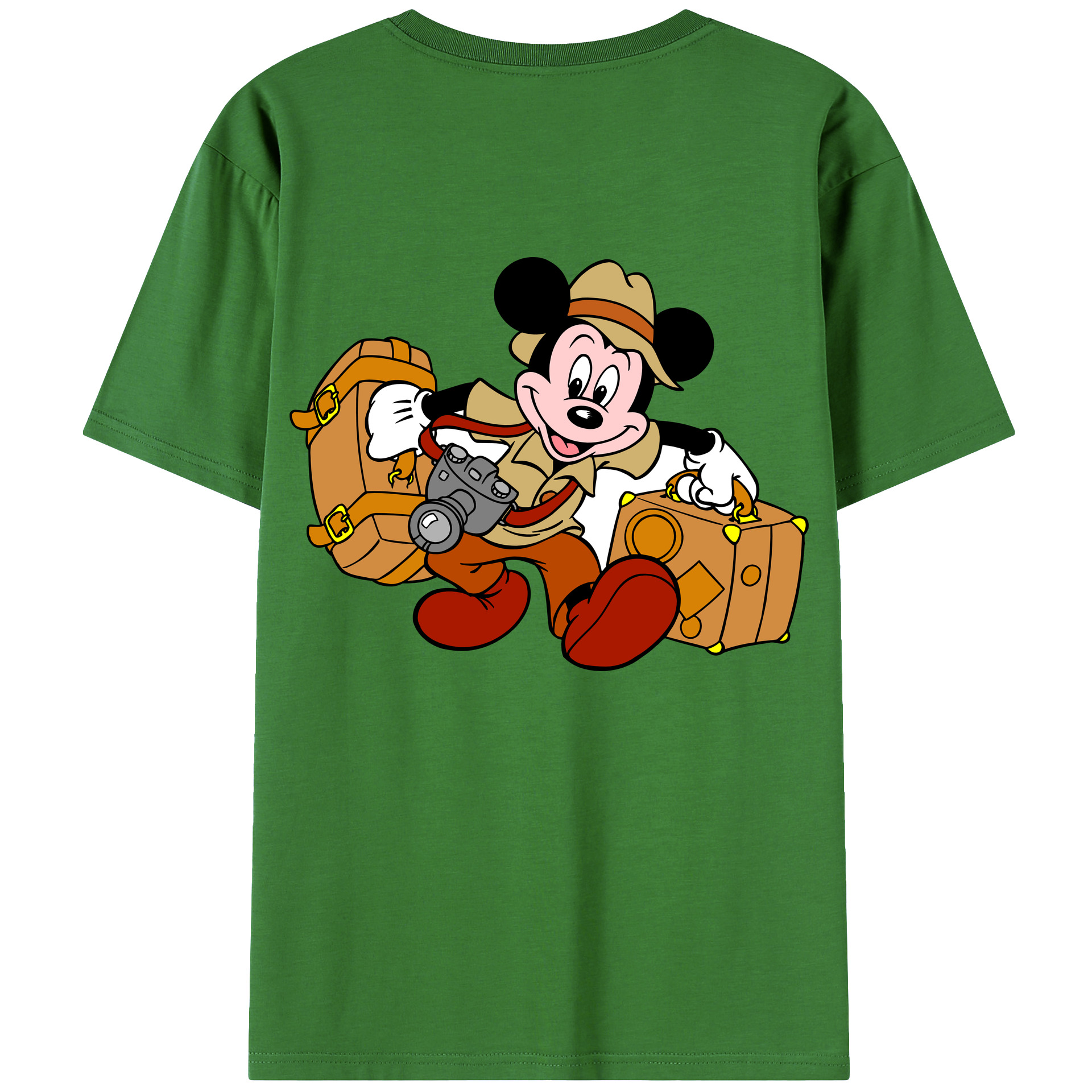 （画像用） ミッキーマウス Mickey Mouse レディース半袖Tシャツ(バックプリント)